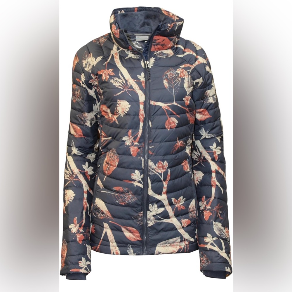 Columbia White Out ll Omni Heat Women Jacket Puffer Nocturnal/Chalk 471 Small